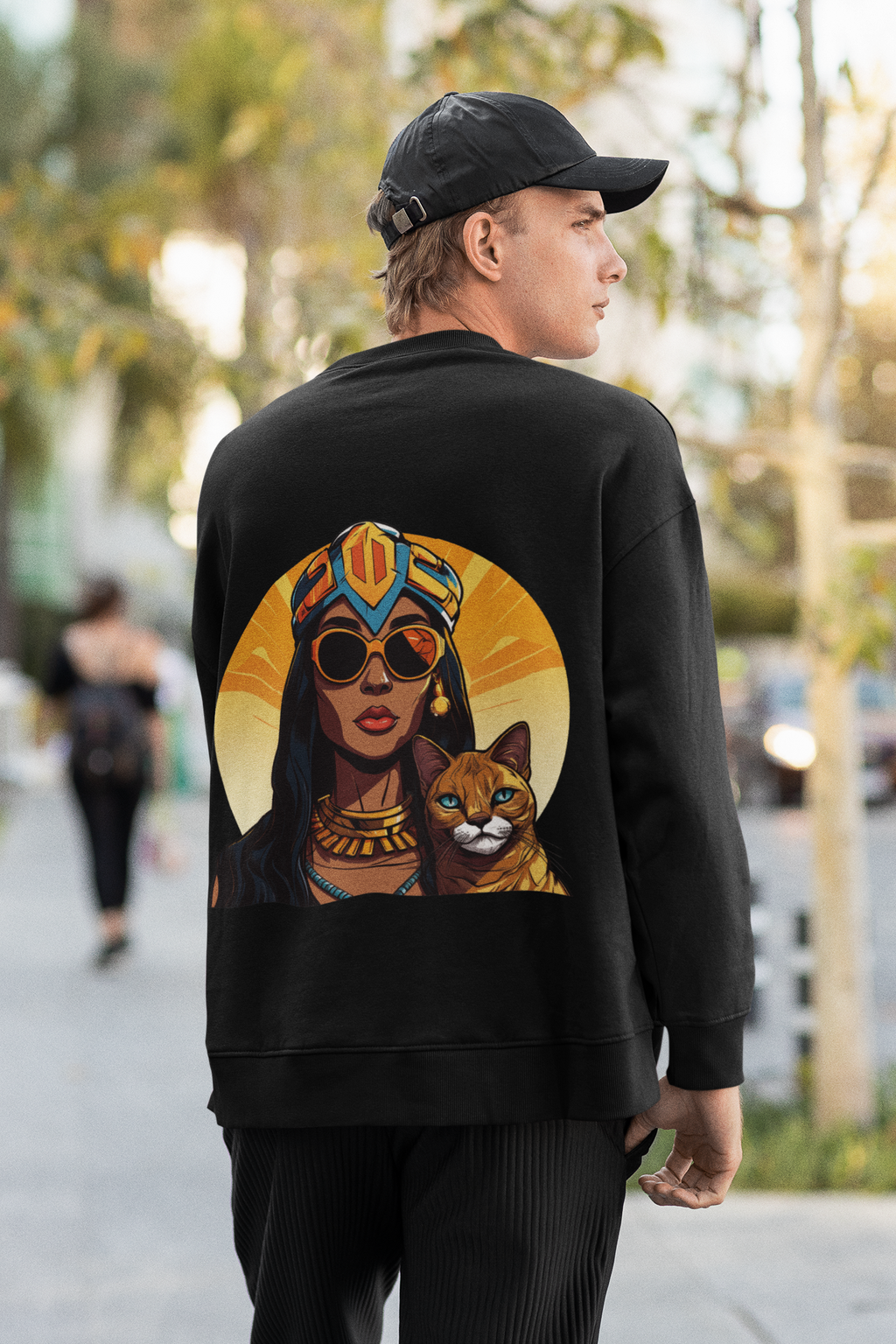 Sweatshirt- Cleopatra & Cat