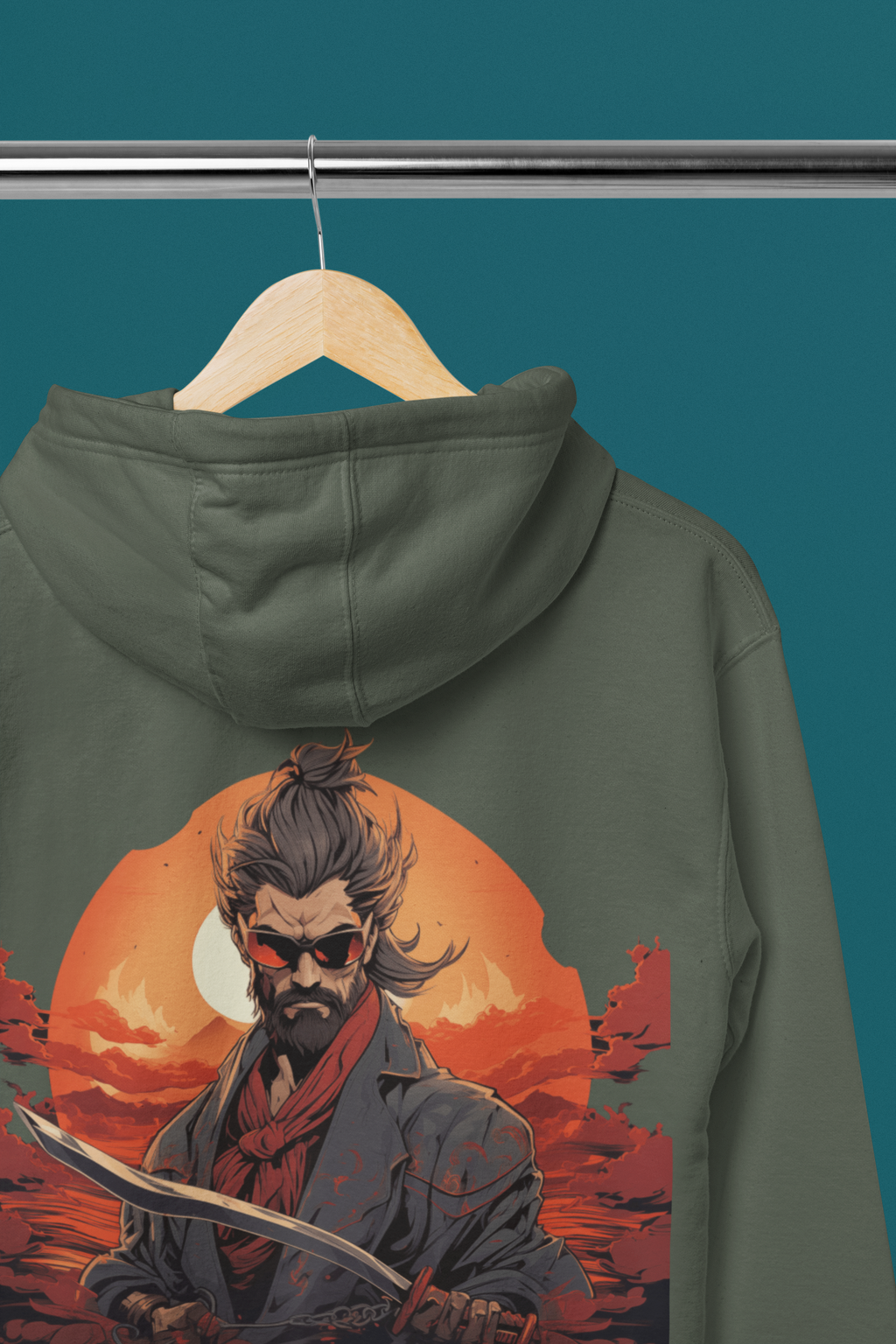 Hoodie - Samurai Sunset Ronin