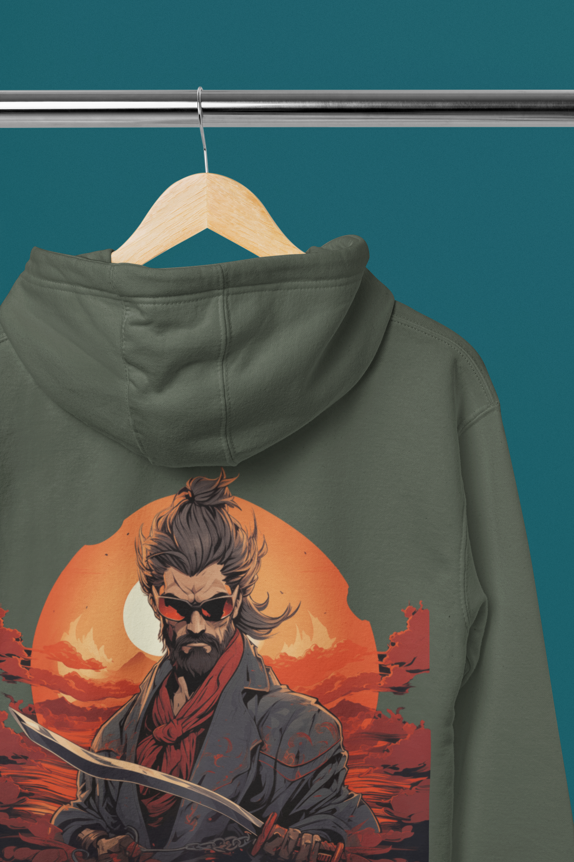 Hoodie - Samurai Sunset Ronin