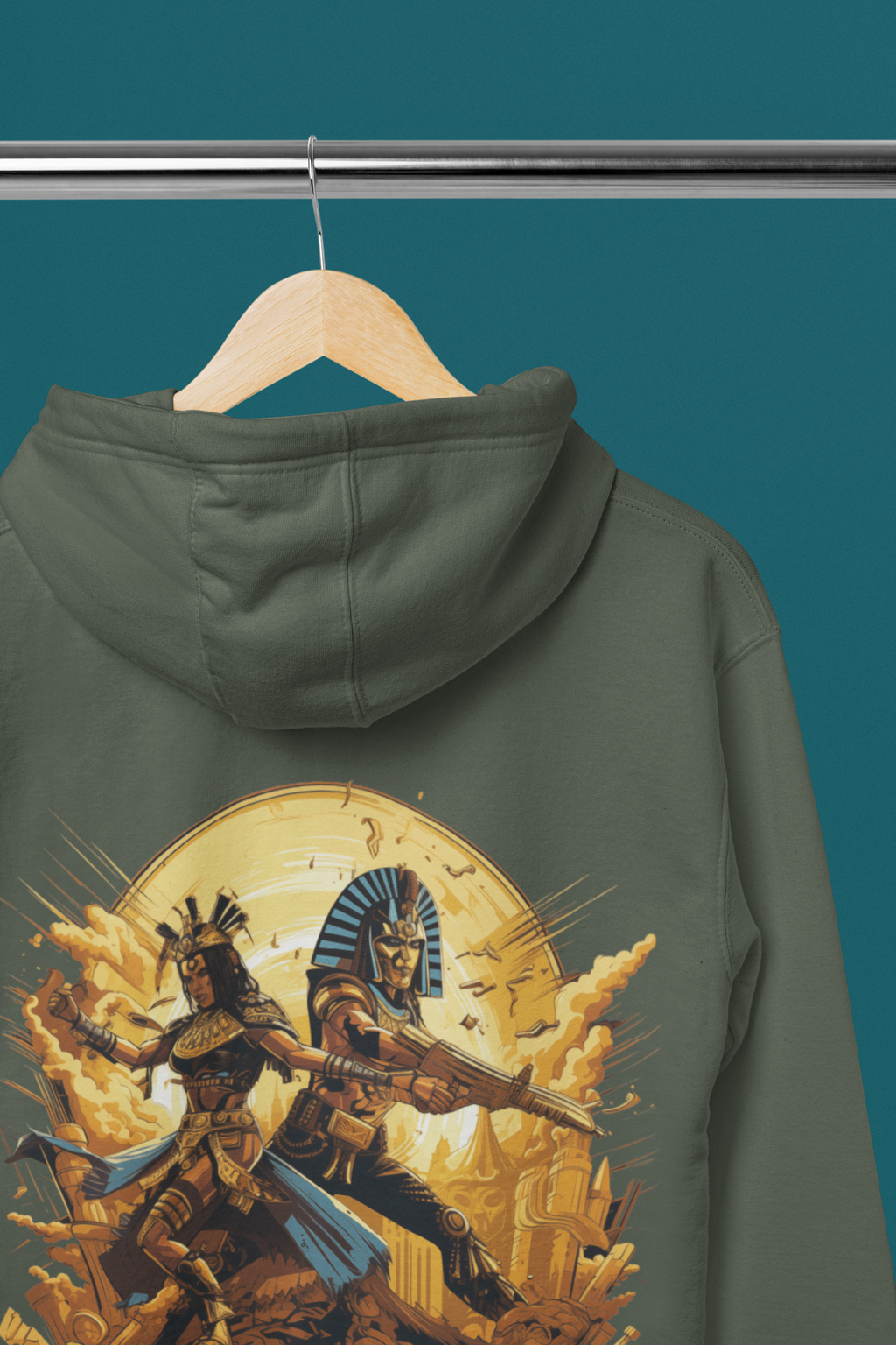 Hoodie - Epic Egyptian Warrior Duo