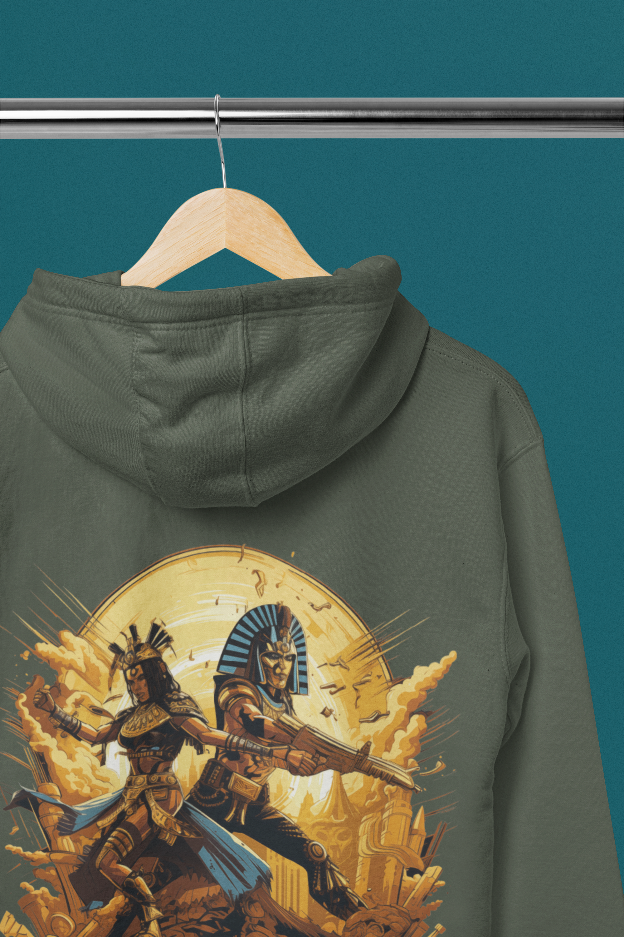 Hoodie - Epic Egyptian Warrior Duo