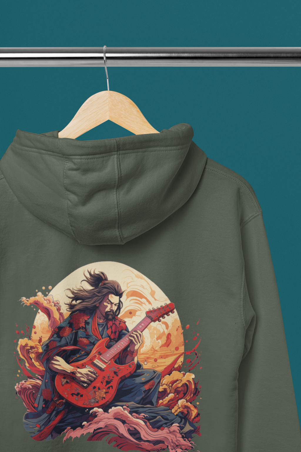 Hoodie - Samurai Guitar Waves